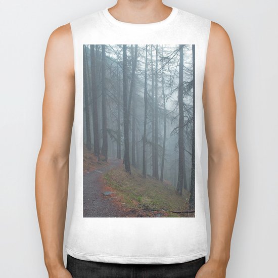 Forest vibes #foggy Biker Tank