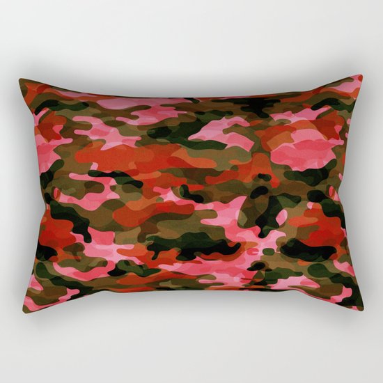 Camouflage (Red) Rectangular Pillow