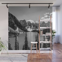 Moraine Lake | Black and White | Landscape Photography | Wildernest Wall Mural