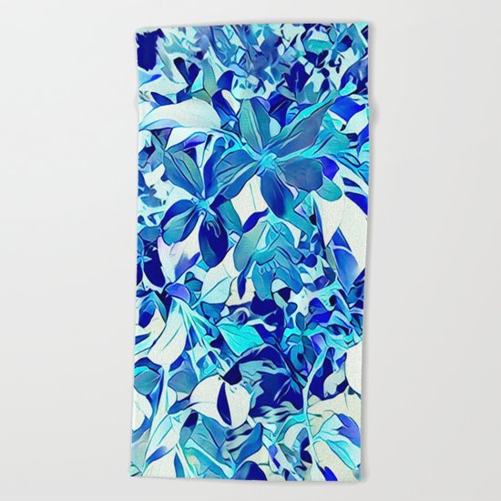 Blue sakura Beach Towel