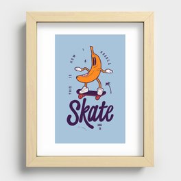 Banana Skater Recessed Framed Print