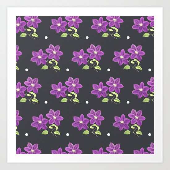 FLOWERS PATTERN Art Print