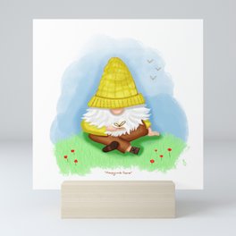 Honeycomb Gnome Mini Art Print
