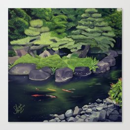The Koi of Koko-en Garden Canvas Print