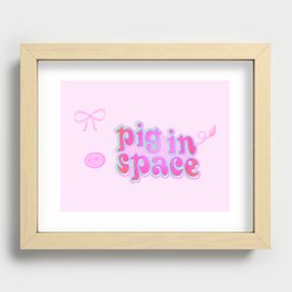 Baby Pig in Space Recessed Framed Print