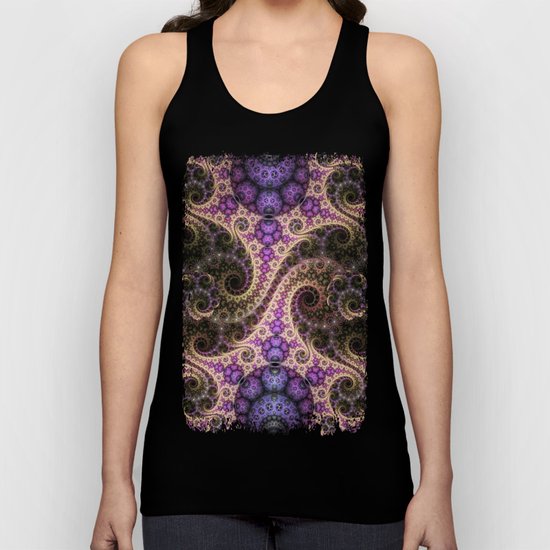 swirls, orbs and little flowers Unisex Tank Top