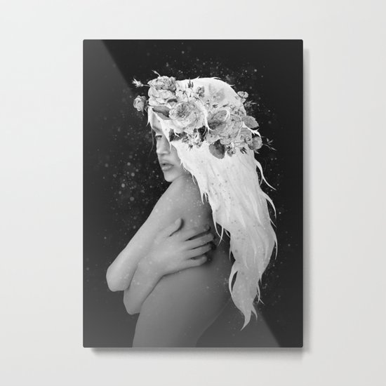 The Girl With The White Hair Metal Print