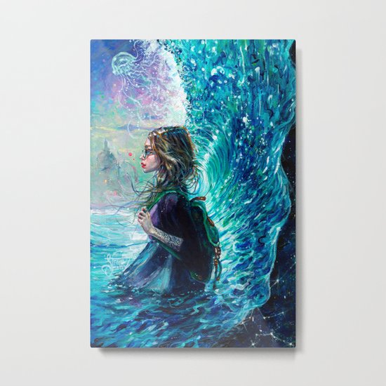The Wave Metal Print