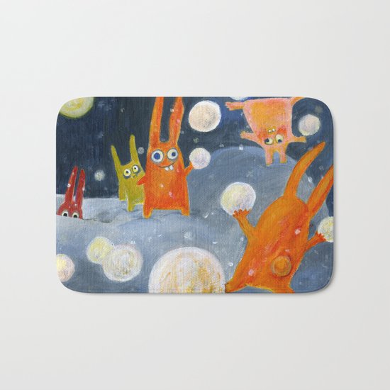 snowballs Bath Mat