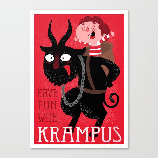 Have fun with Krampus Canvas Print