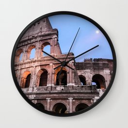 Colosseum at Night Wall Clock
