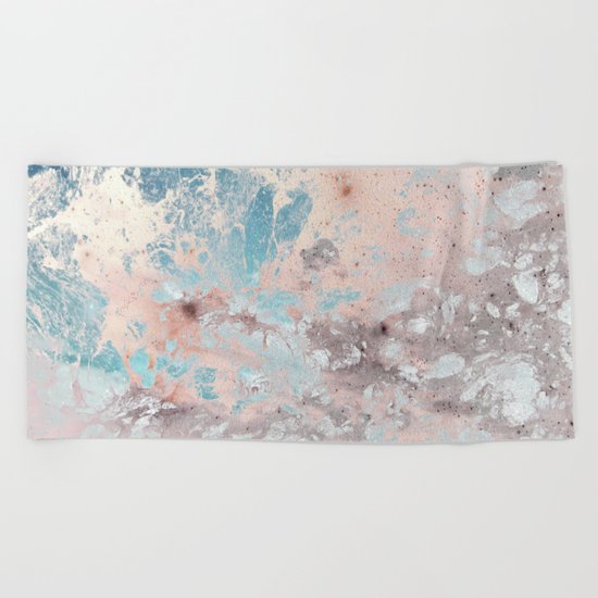 Pastel marble texture Beach Towel