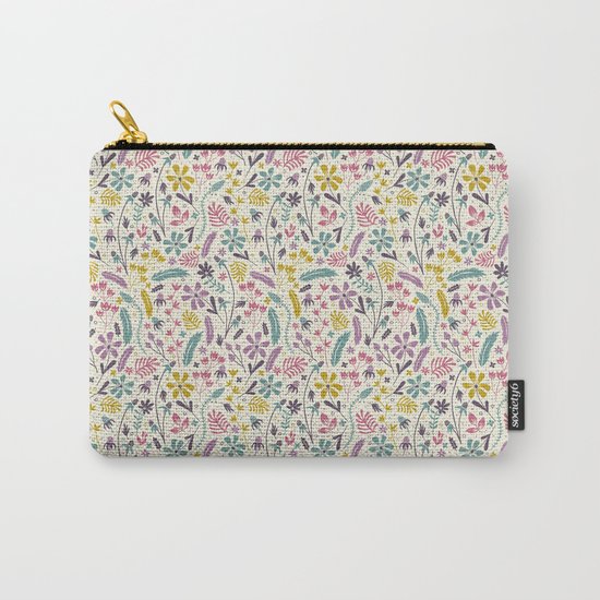 Retro Blooms (Candy) Carry-All Pouch