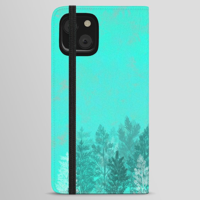 Winter Pine Trees iPhone Wallet Case