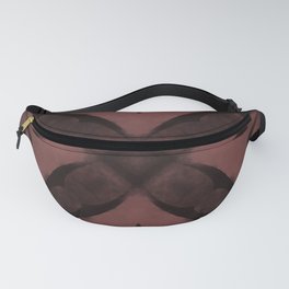 Burgundy and Black Gothic Design Fanny Pack