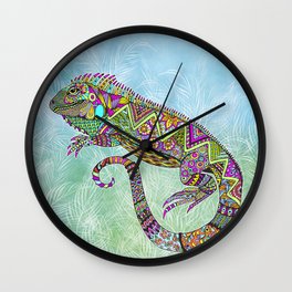Electric Iguana Wall Clock