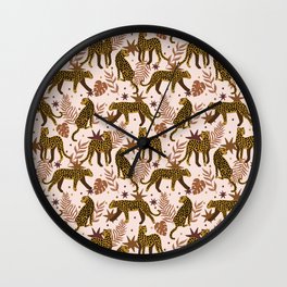 Jungle Cheetah - Neutrals Wall Clock