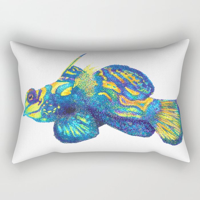 Psychedelic Mandarin Rectangular Pillow