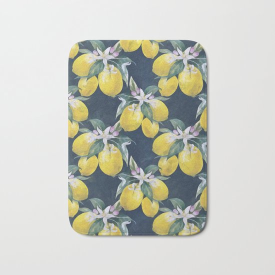 Lemons pattern Bath Mat