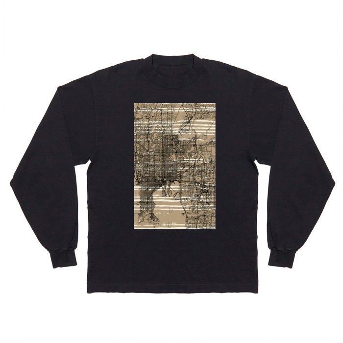 Tampa, Florida - Vintage City Map Long Sleeve T Shirt