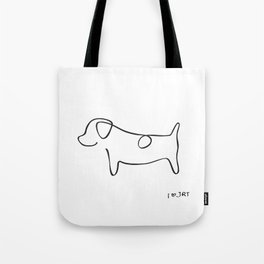 Abstract Jack Russell Terrier Dog Line Drawing Tote Bag
