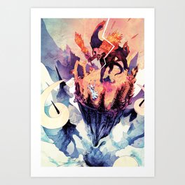 The Demon and the Wizard Art Print