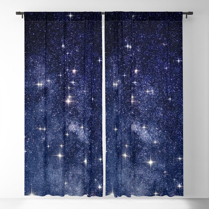 Glitter Galaxy Star Blackout Curtain
