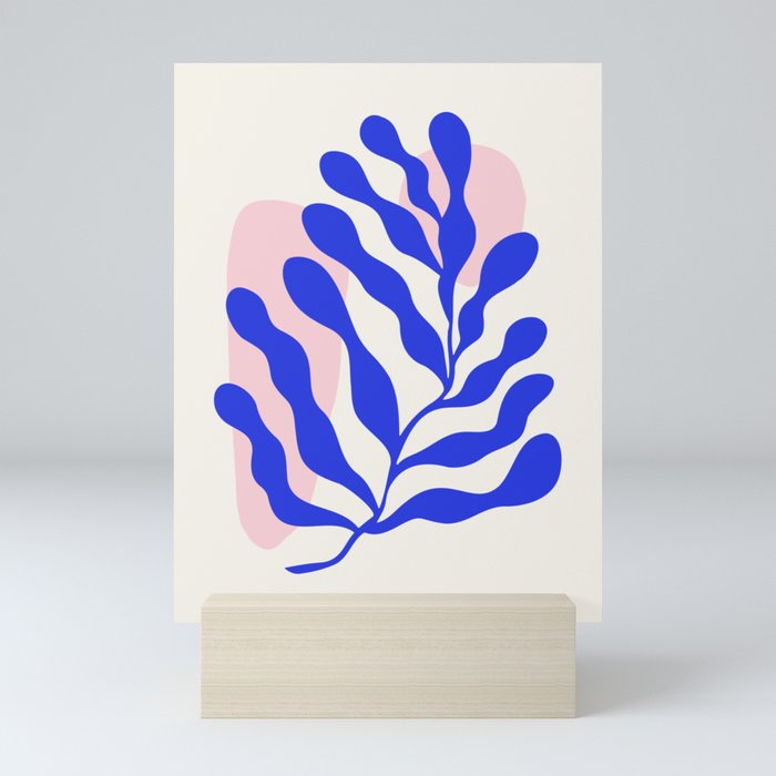 Blue Matisse Ferns Mini Art Print