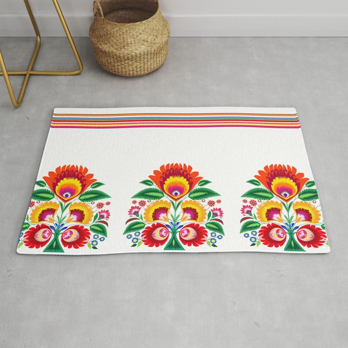 Folk flowers Rug