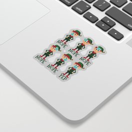 Christmas Elf - Elf Wearing Mask Sticker