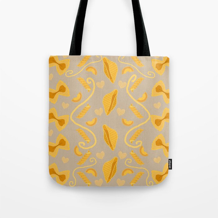 I Love Pasta Pattern Tote Bag