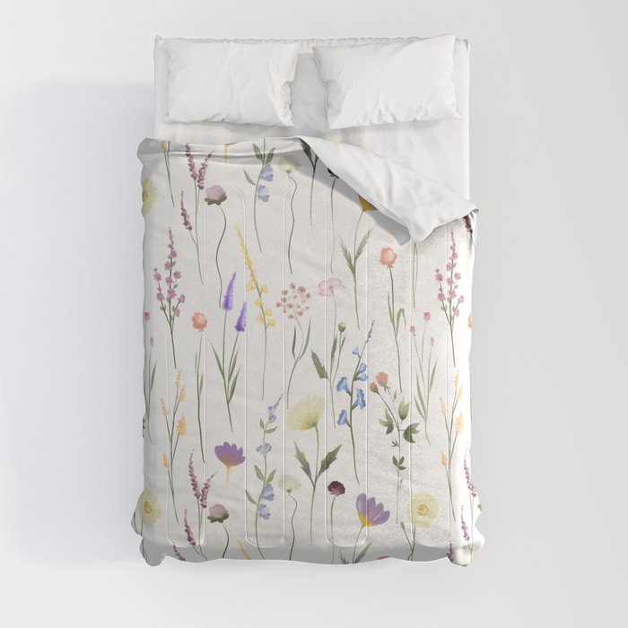 Pretty Wildflowers Floral Pattern Comforter