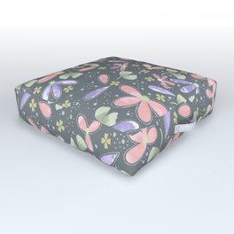 Baby Fleur-Grey Outdoor Floor Cushion