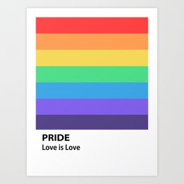 Pride Rainbow Flag Art Print