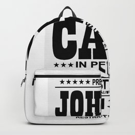 1968 Folsom State Prison Johnny Cash Vintage Tour Poster Backpack
