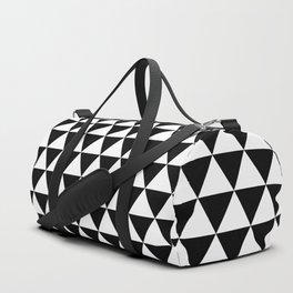 Triangles - black and white Duffle Bag