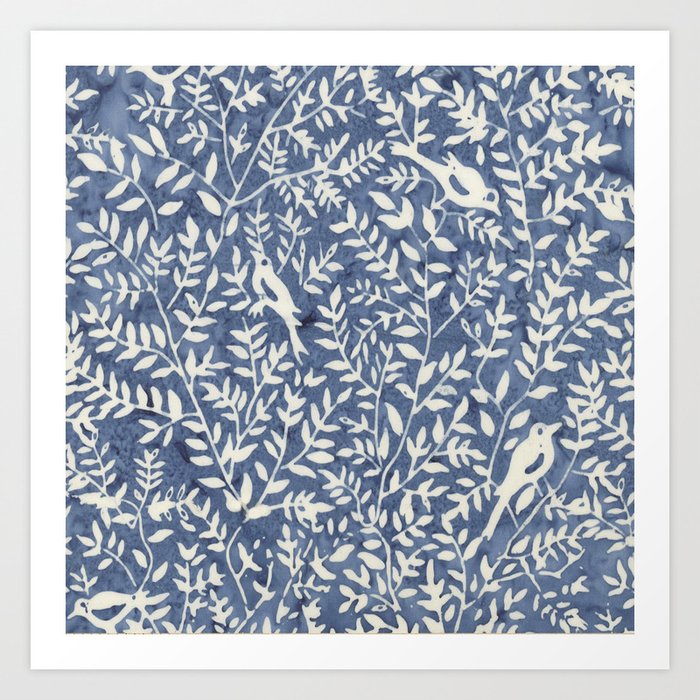 Wonderlust blue#Birds let's run away Art Print