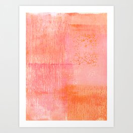 Surfaces 8 | Hot Orange & Pink Art Print