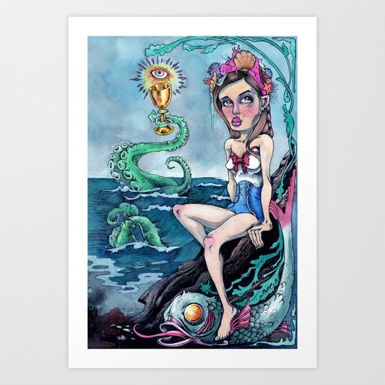The Queen of Cups Art Print