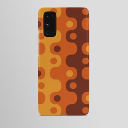 Retro Mid Century Modern Space Age Pattern 855 Brown Orange and Yellow Android Case
