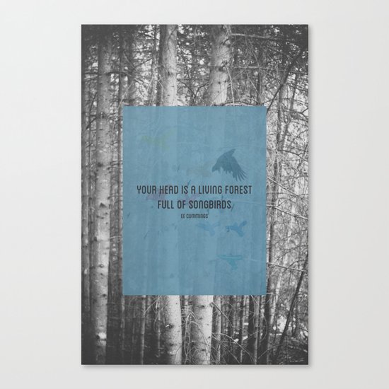 ee cummings - songbirds. Canvas Print