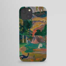 Paul Gauguin - Matamoe (Death) - Landscape with Peacocks (1892) iPhone Case