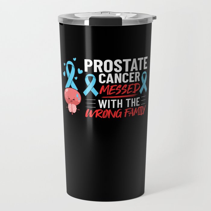 Prostate Cancer Blue Ribbon Survivor Awareness Travel Mug