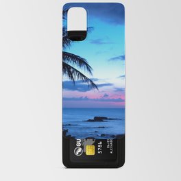 Tropical Island Beach Ocean Pink Blue Sunset Photo Android Card Case