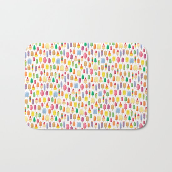 Ice Lolly, Popsicle, Ice Cream, Print. Bath Mat