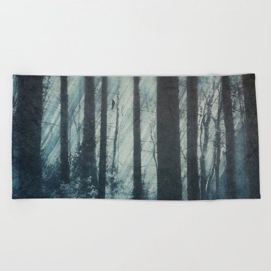 Glass Light Forest Beach Towel