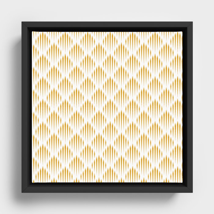 Mustard Abstract Pattern Framed Canvas