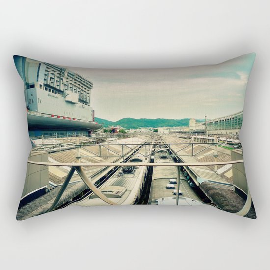 Train station Rectangular Pillow