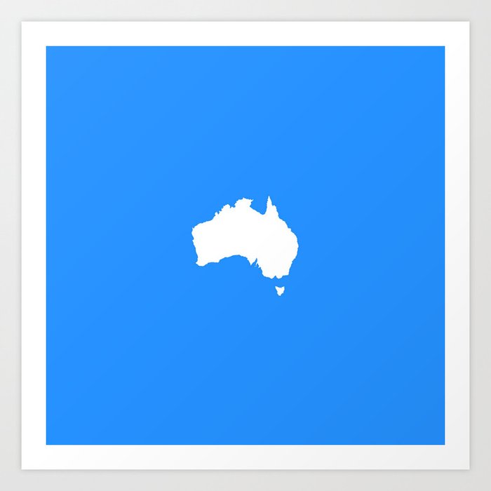 Shape of Australia 1 Art Print