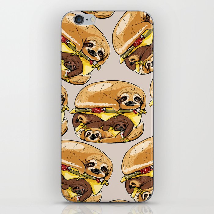 Sloths Burger iPhone Skin